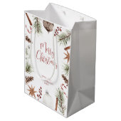 Kerstmis op het platteland medium cadeauzakje (Achterkant Gekanteld)