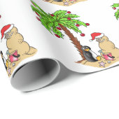 Kerstmis op het strand cadeaupapier (Rol Hoek)