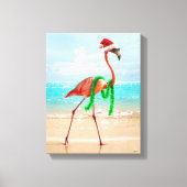 Kerstmis op het strand canvas afdruk (Voorkant)