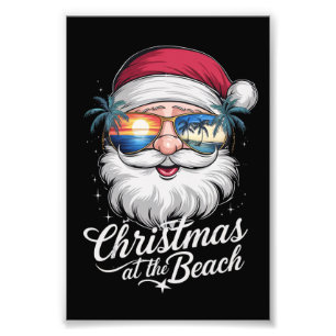Kerstmis op het strand Hawaiaanse zomervakantie Foto Afdruk