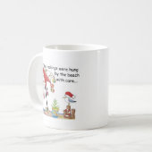 Kerstmis op het strand koffiemok (Voorkant links)