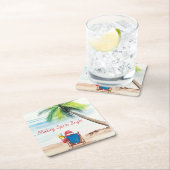 Kerstmis op het strand onderzetters (Insitu)