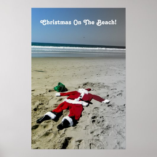 Kerstmis op het strand Poster! Poster (Voorkant)