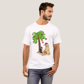 Kerstmis op het strand t-shirt (Voorkant volledig)