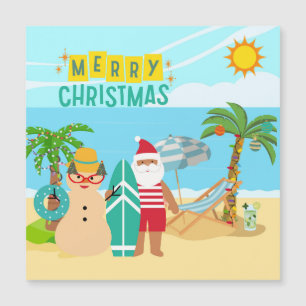 Kerstmis op het strand van de Kerstman