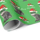 Kerstmis op kerstbal achtergrond cadeaupapier (Rol Hoek)