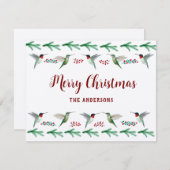 Kerstmis op maat feestdagenkaart (Voorkant / Achterkant)