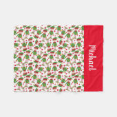 Kerstmis op maat fleece deken (Voorkant (Horizontaal))