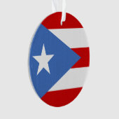 Kerstmis op Puerto Ricaanse vlag Ornament (voorkant)