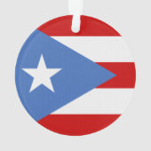 Kerstmis op Puerto Ricaanse vlag Ornament (achterkant)