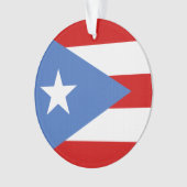 Kerstmis op Puerto Ricaanse vlag Ornament (voorkant)