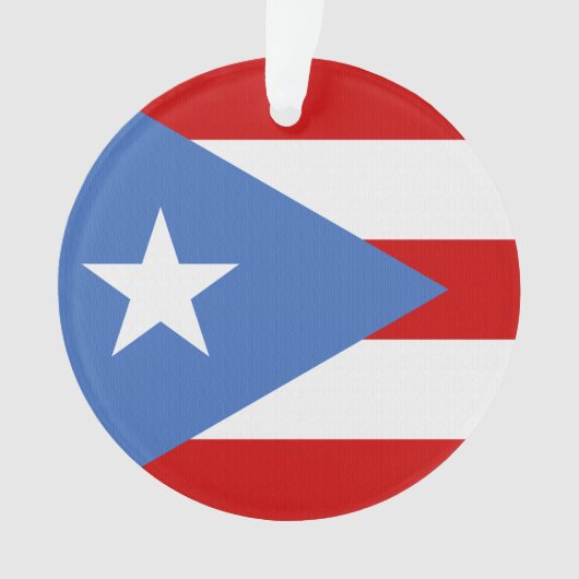 Kerstmis op Puerto Ricaanse vlag Ornament (voorkant)