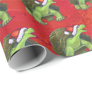 Kerstmis op rood cadeaupapier