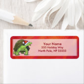 Kerstmis op rood etiket (Insitu)