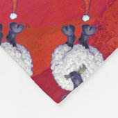 Kerstmis op rood fleece deken (Hoek)