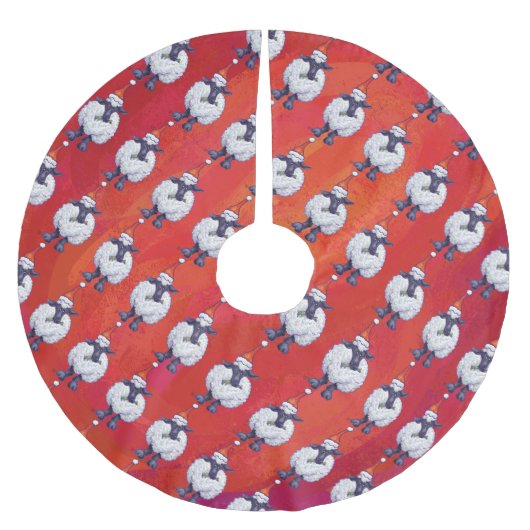 Kerstmis op rood kerstboom rok (Voorkant)