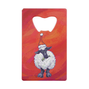 Kerstmis op rood kredietkaart flessenopener