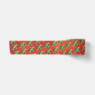 Kerstmis op rood lint