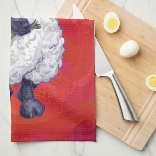 Kerstmis op rood theedoek (Quarter Fold)