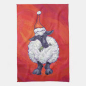 Kerstmis op rood theedoek (Verticaal)