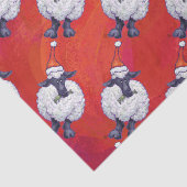 Kerstmis op rood tissuepapier (Detail)