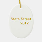 Kerstmis op State Street Keramisch Ornament (Achterkant)