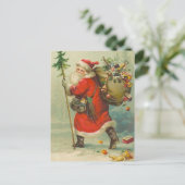 Kerstmis op weg naar postkaart (Staand voorkant)
