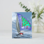 Kerstmis op zee feestdagenkaart (Staand voorkant)