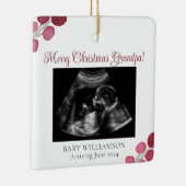 Kerstmis opa zwangerschap echo keramisch ornament (Rechts)