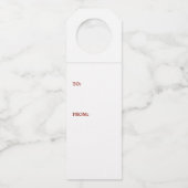 Kerstmis: open geen Label met flesjes (Achterkant)