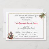 Kerstmis Open Huis Uitnodiging met de Kerstman (Achterkant)