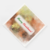 Kerstmis; Oranje, geel en grijs midel-achtig patro Servetten (Hoek)