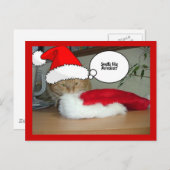 Kerstmis Oranje Tabby Cat Feestdagenkaart (Voorkant / Achterkant)