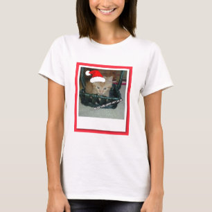 Kerstmis Oranje Tabby Kitty Cat T-shirt