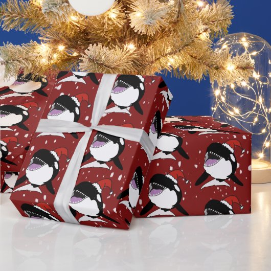 Kerstmis Orca Killer Whale Cadeaupapier (Feestdagen)
