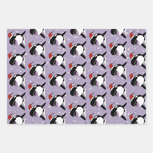 Kerstmis Orca Killer Whale Inpakpapier Vel (Voorkant)