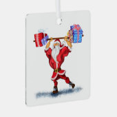 Kerstmis Ornament Grappige Bodybuilder Santa Gift (Voorkant Rechts)