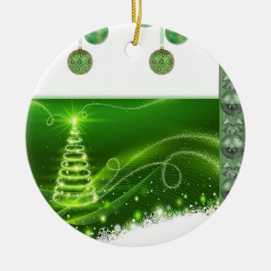 Kerstmis Ornament, kerstboom Keramisch Ornament (Voorkant)