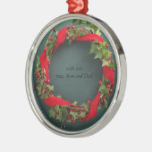 Kerstmis, ornament met velvet-lintpremie (Links)