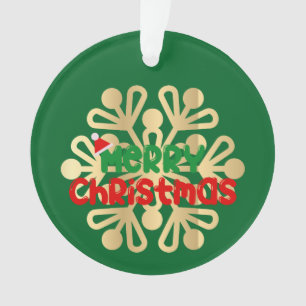 Kerstmis, ornamenten met sneeuwvlok 02