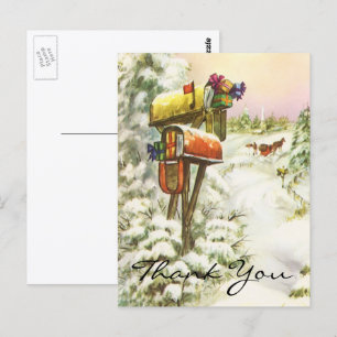 Kerstmis Oud-Hollands Bedankt Briefkaart