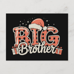 Kerstmis Oudere Broer Zwangerschapsaankondiging Ke Feestdagenkaart