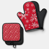 Kerstmis Ovenwant & Pannenlap Set (Voorkant / Achterkant)