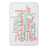 Kerstmis over de hele wereld badmat (Voorkant Verticaal)