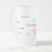 Kerstmis over de hele wereld bevroren matglas bierpul (Voorkant links)