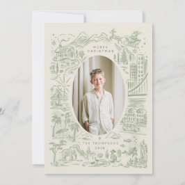 kerstmis over de hele wereld | vakantie globetrott feestdagenkaart