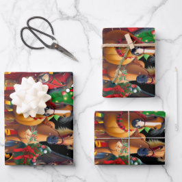 Kerstmis Paard Liefhebber Inpakpapier Vel