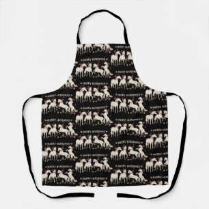 Kerstmis Paard Liefhebber Prettig Paardmens Boer B Schort