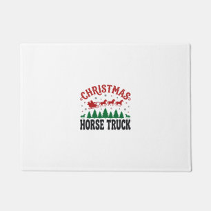 Kerstmis Paard Truck Western Kerstman Slede Ontwer Deurmat