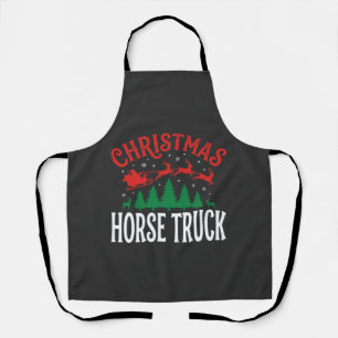 Kerstmis Paard Vrachtwagen Kerstman Slede Schort